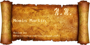 Nomis Martin névjegykártya